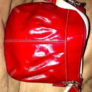 COACH Crossbody Red Patent Leather